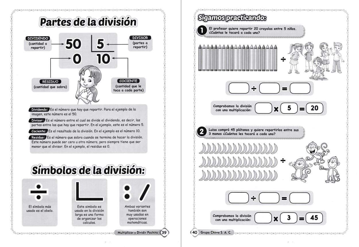 Ejercicios Y Actividades De Divisiones Los Materiales Educativos