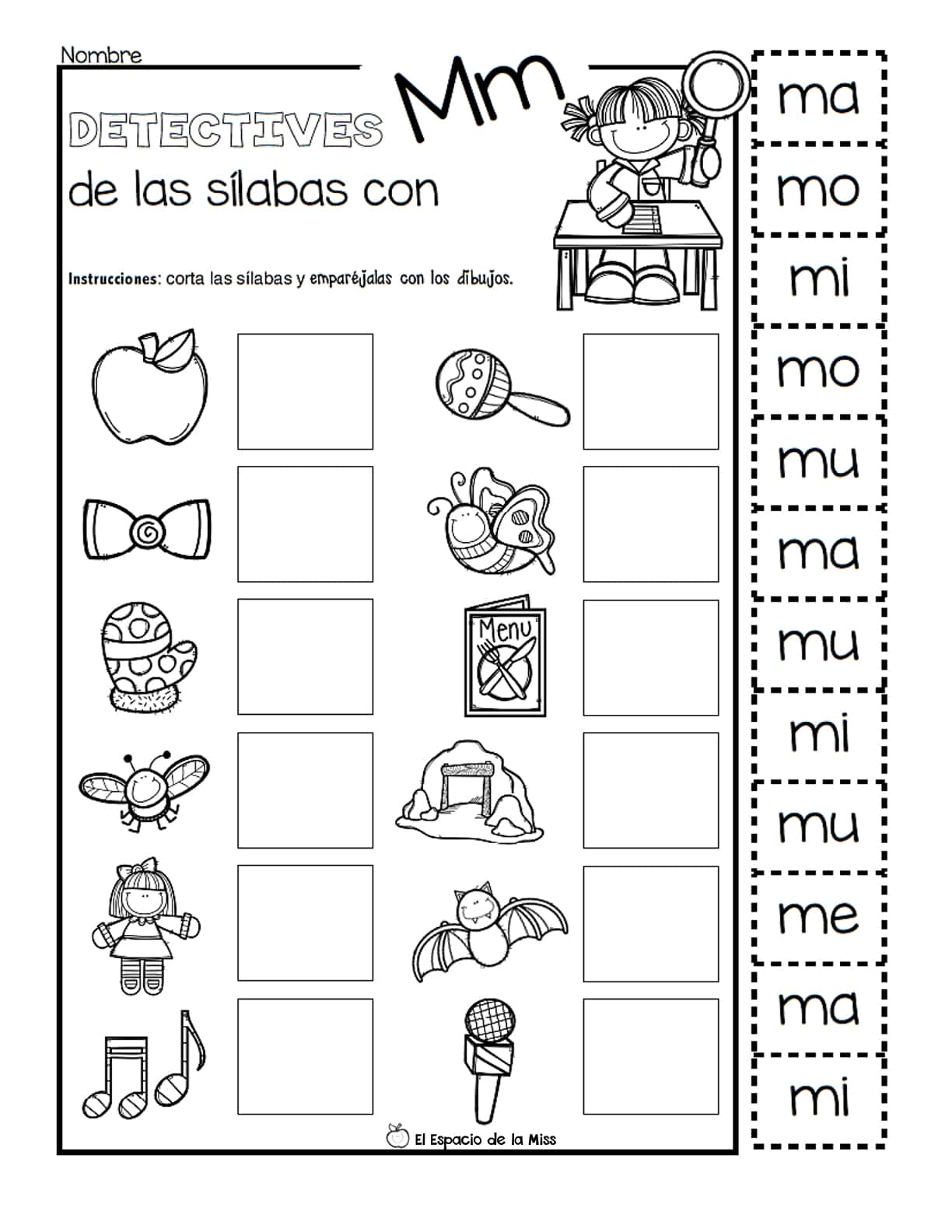Actividades Con Las Silabas Ma Me Mi Mo Mu Para Imprimir Los Materiales Educativos
