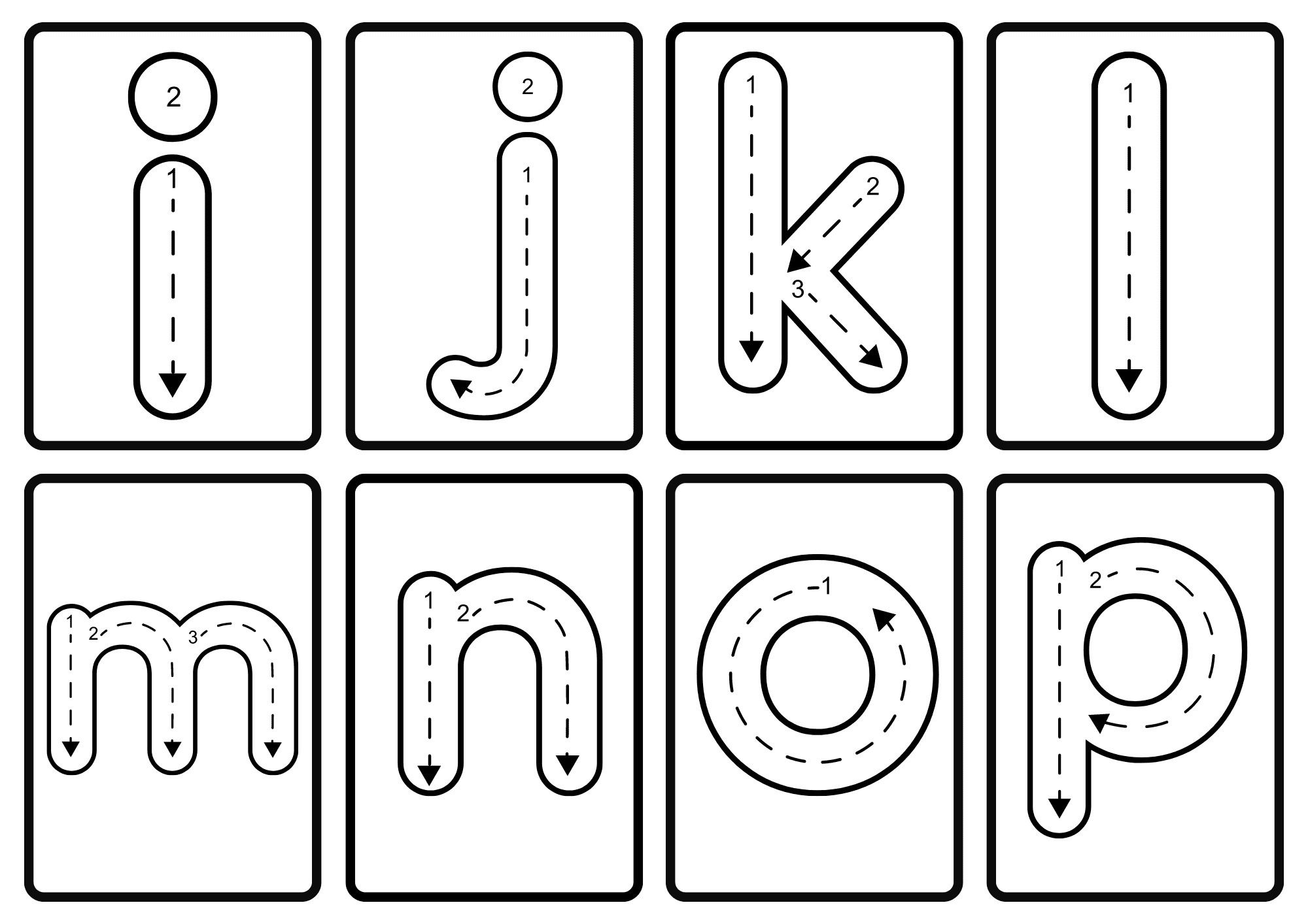 Carteles del abecedario 27 llavero de trazos del abecedario