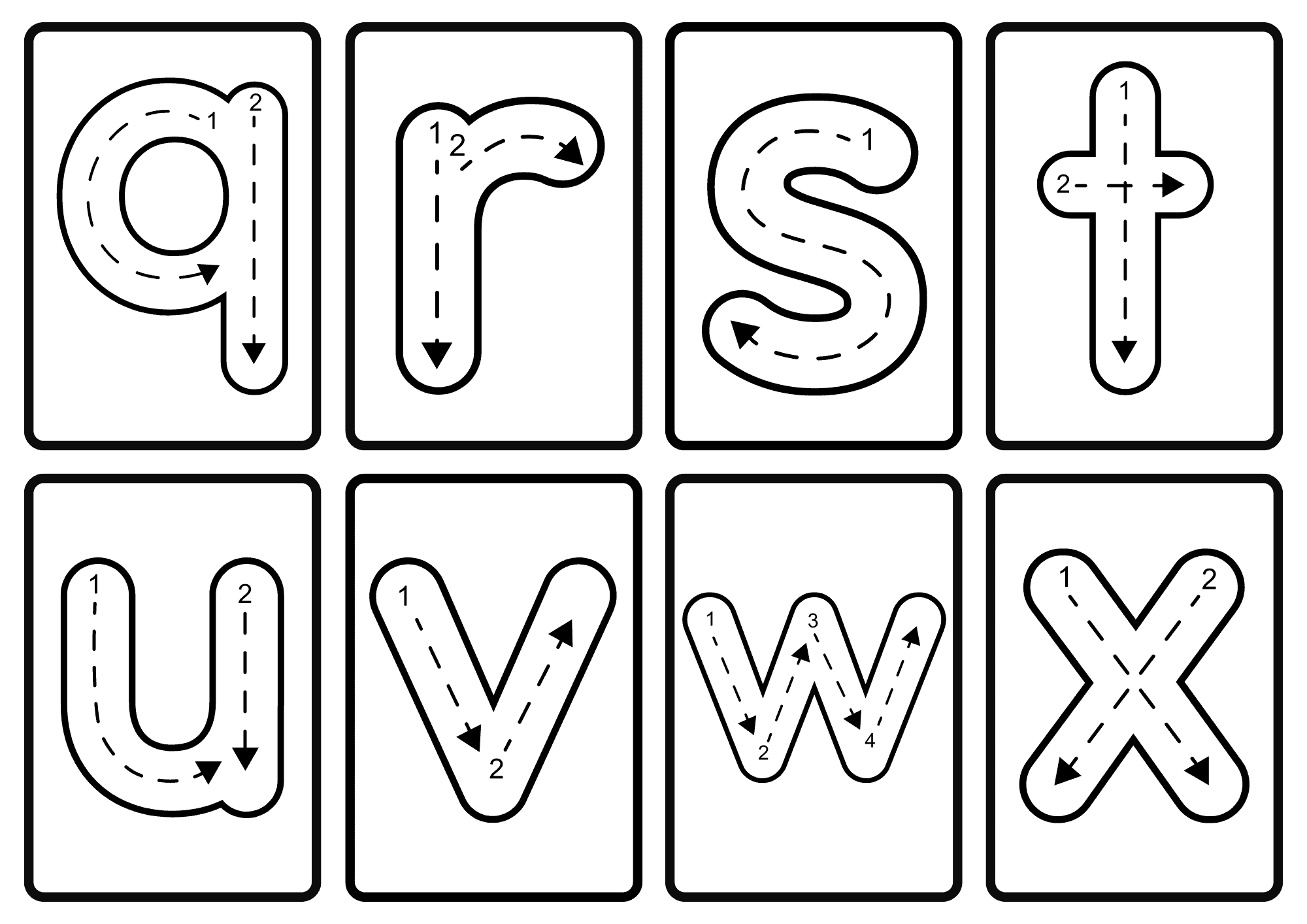 Carteles del abecedario 28 llavero de trazos del abecedario