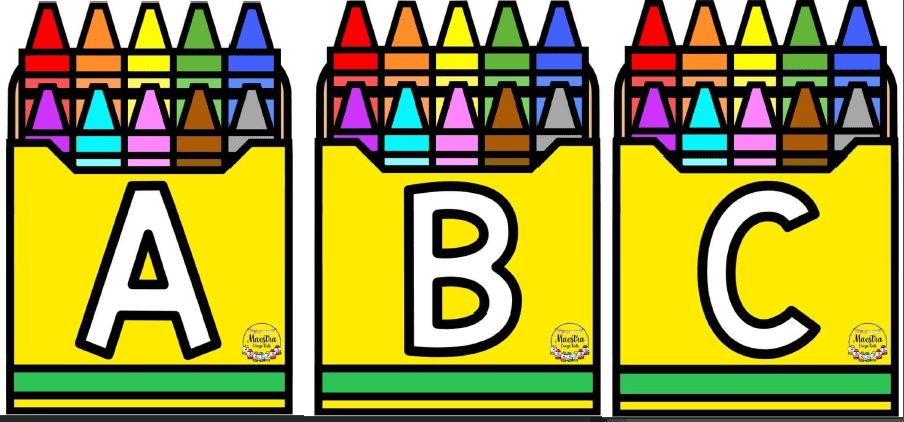 Carteles del abecedario 35 Abecedario de crayola