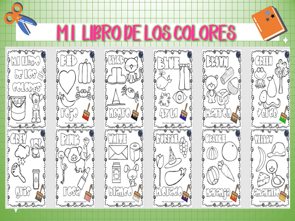 Recursos Didácticos Ingles-Español, Descargar materiales gratis en PDF 7 M I LIBRO DE LOS COLORES