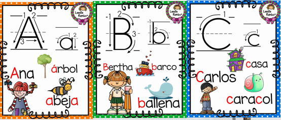 Carteles del abecedario 34 Abecedario Leeslie