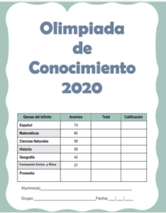 Examen?Olimpiada del conocimiento sexto grado - Los Materiales Educativos