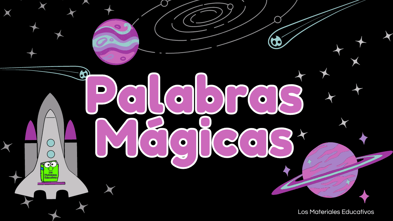 palabras mágicas temática del espacio