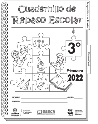 Cuadernillo de repaso escolar Preescolar y Primaria 11 Repaso 3°