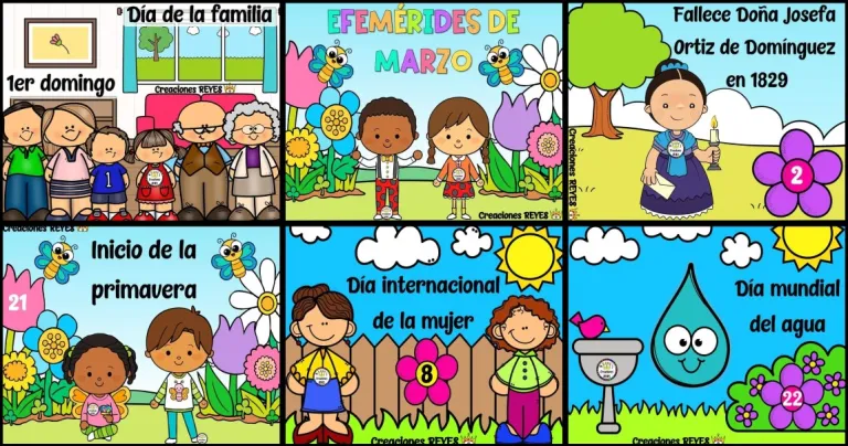 Efemérides escolares todos los meses/Descargar gratis en PDF 131 Efemérides Marzo