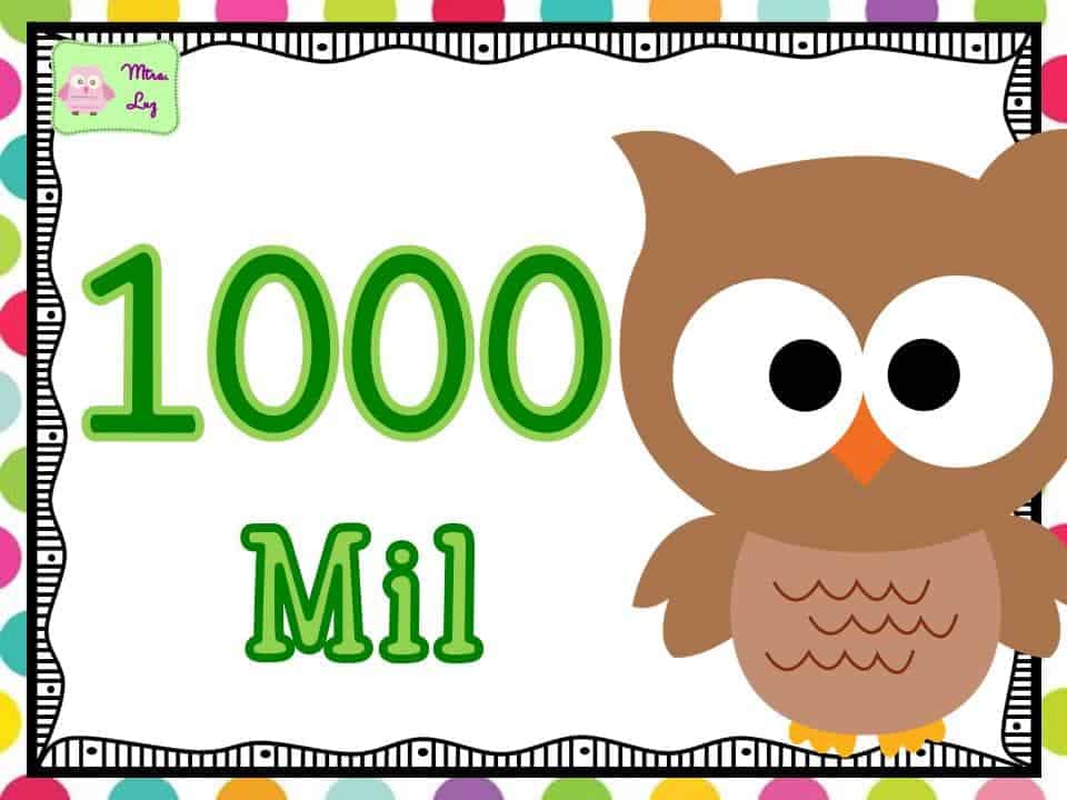 Carteles de los números de 100 en 100 hasta 1000 Los Materiales