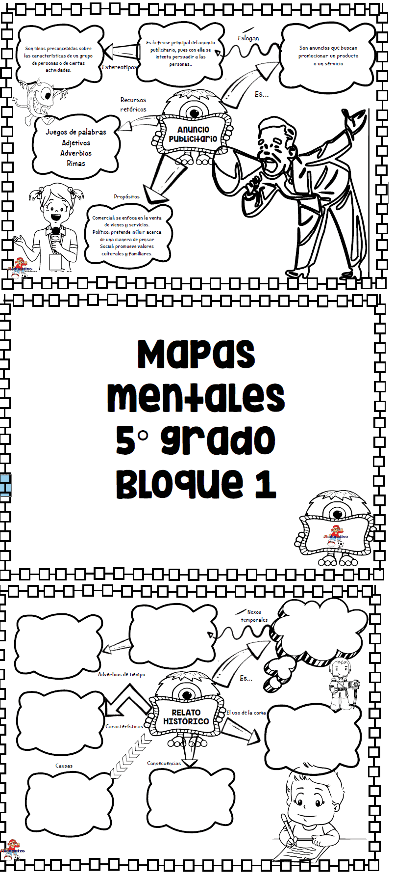 ?Esquemas y mapas mentales bloque 1(3°, 4°, 5° y 6°) - Los Materiales  Educativos