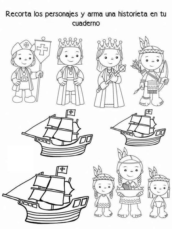 recorta, colorea y arma tu historia