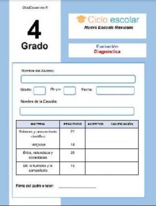 examen primer trimestre 4°