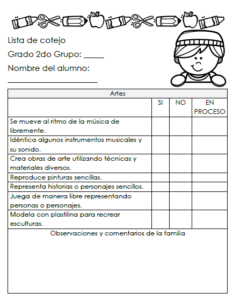 Lista de cotejo 2°aafs
