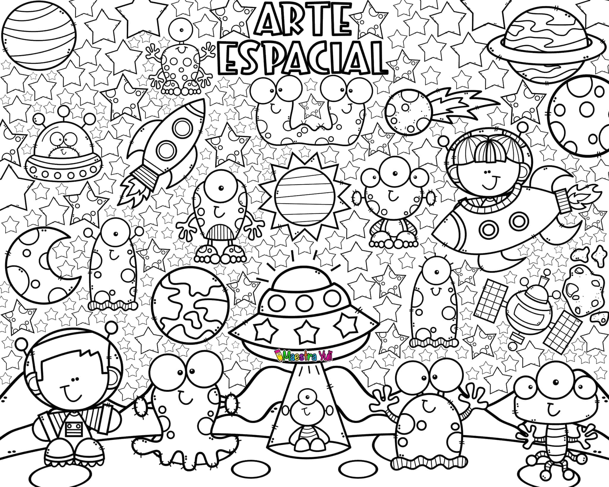 mural para imprimir y colorear 