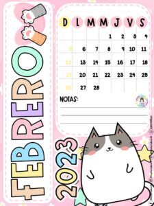 Calendario 2023 tematica de gatitos Pagina 03