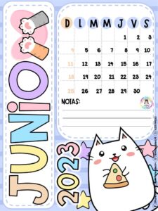 Calendario 2023 tematica de gatitos Pagina 07