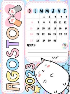 Calendario 2023 tematica de gatitos Pagina 09
