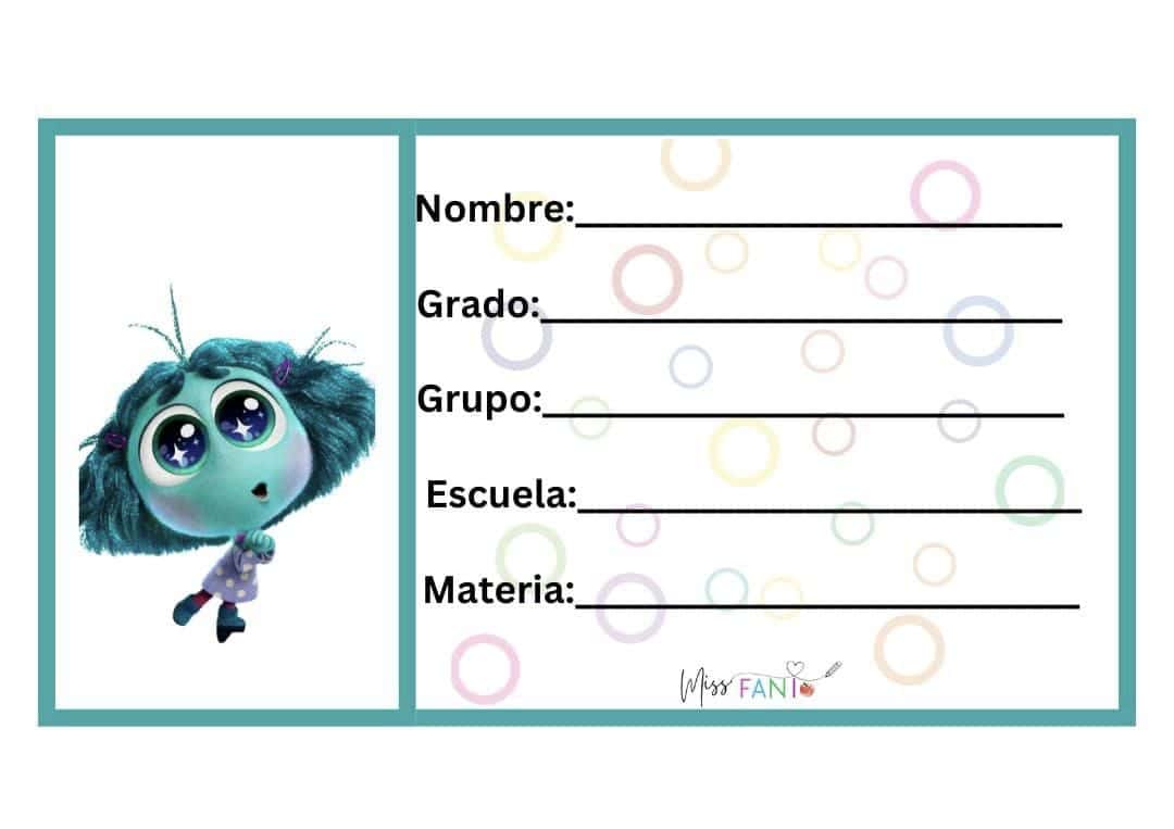 Etiquetas escolares intensamente