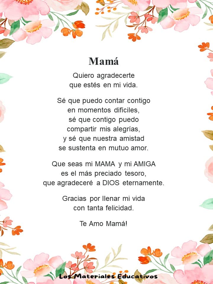 Poesias para mamá 6 poesias para mamá
