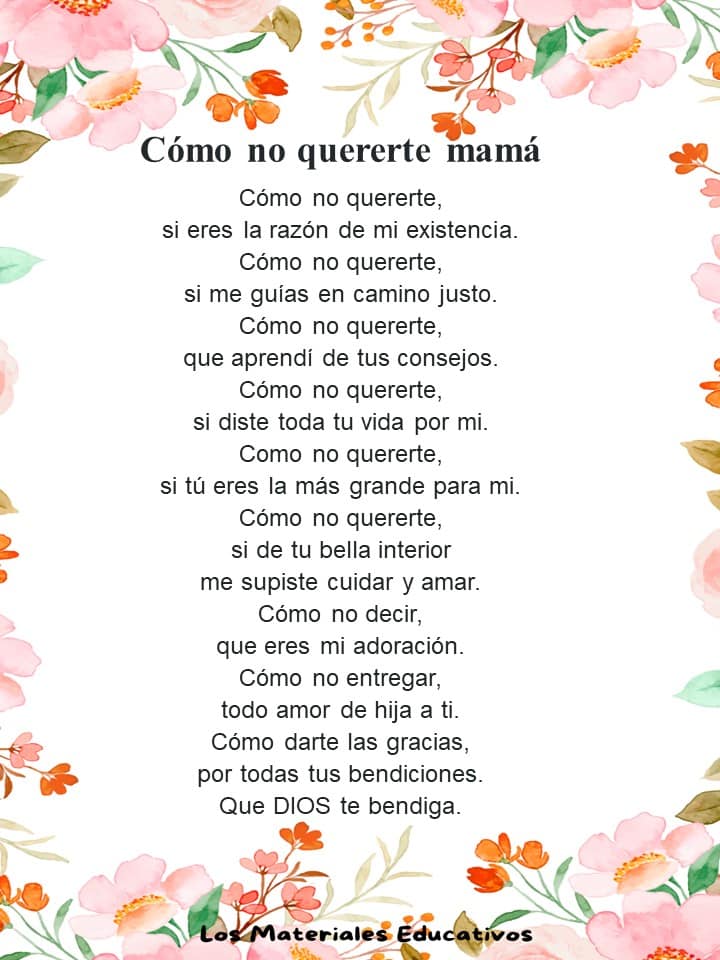 Poesias para mamá 7 poesias para mamá