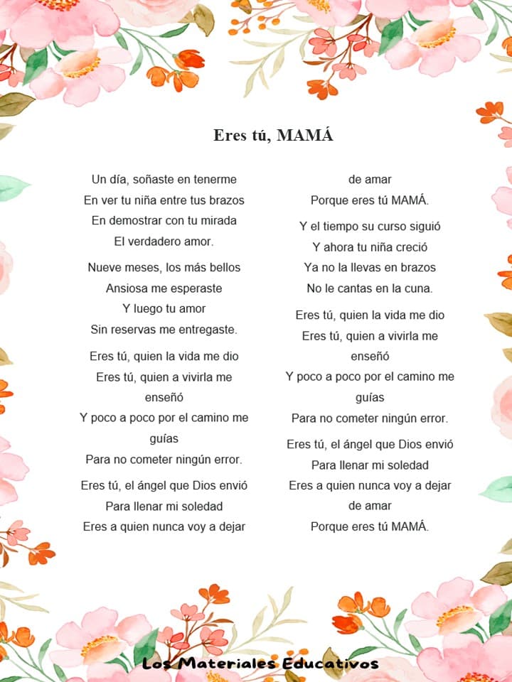 Poesias para mamá 8 poesias dia de las madres