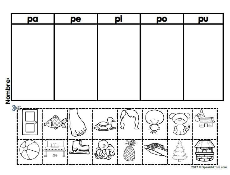 actividades silabas pa pe pi po pu
