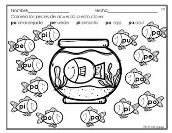 colorear silabas pa pe pi po pu