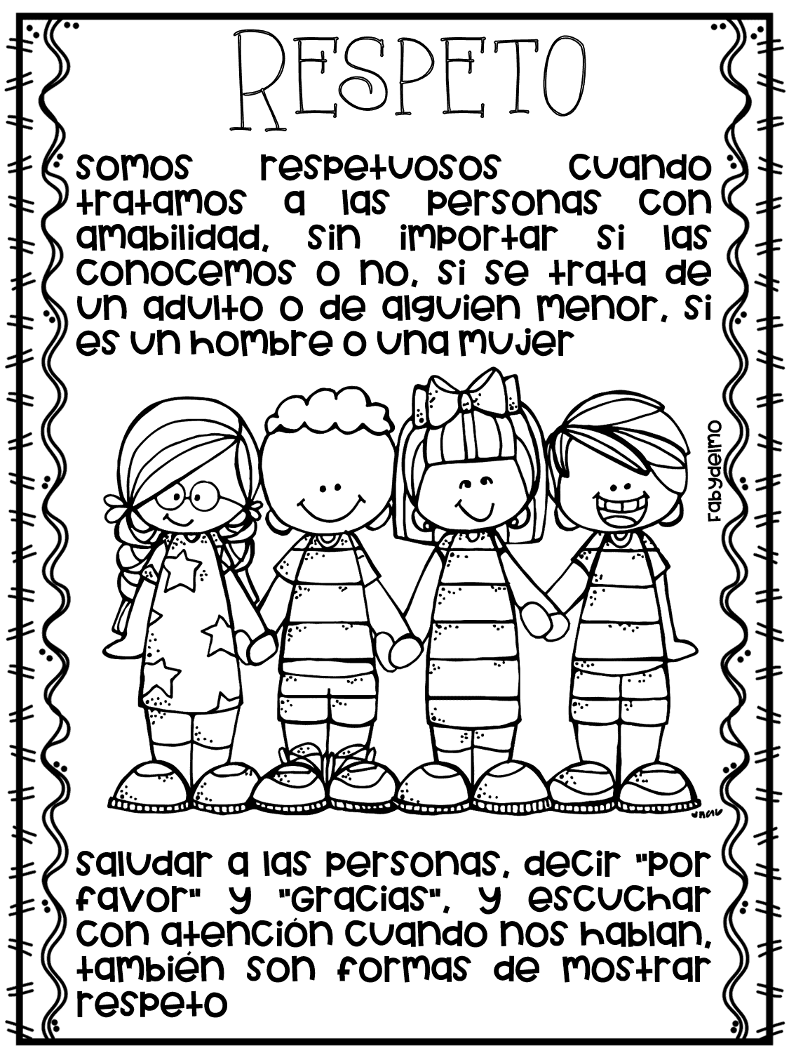 Calendario de Valores 2024-2025 19 El respeto