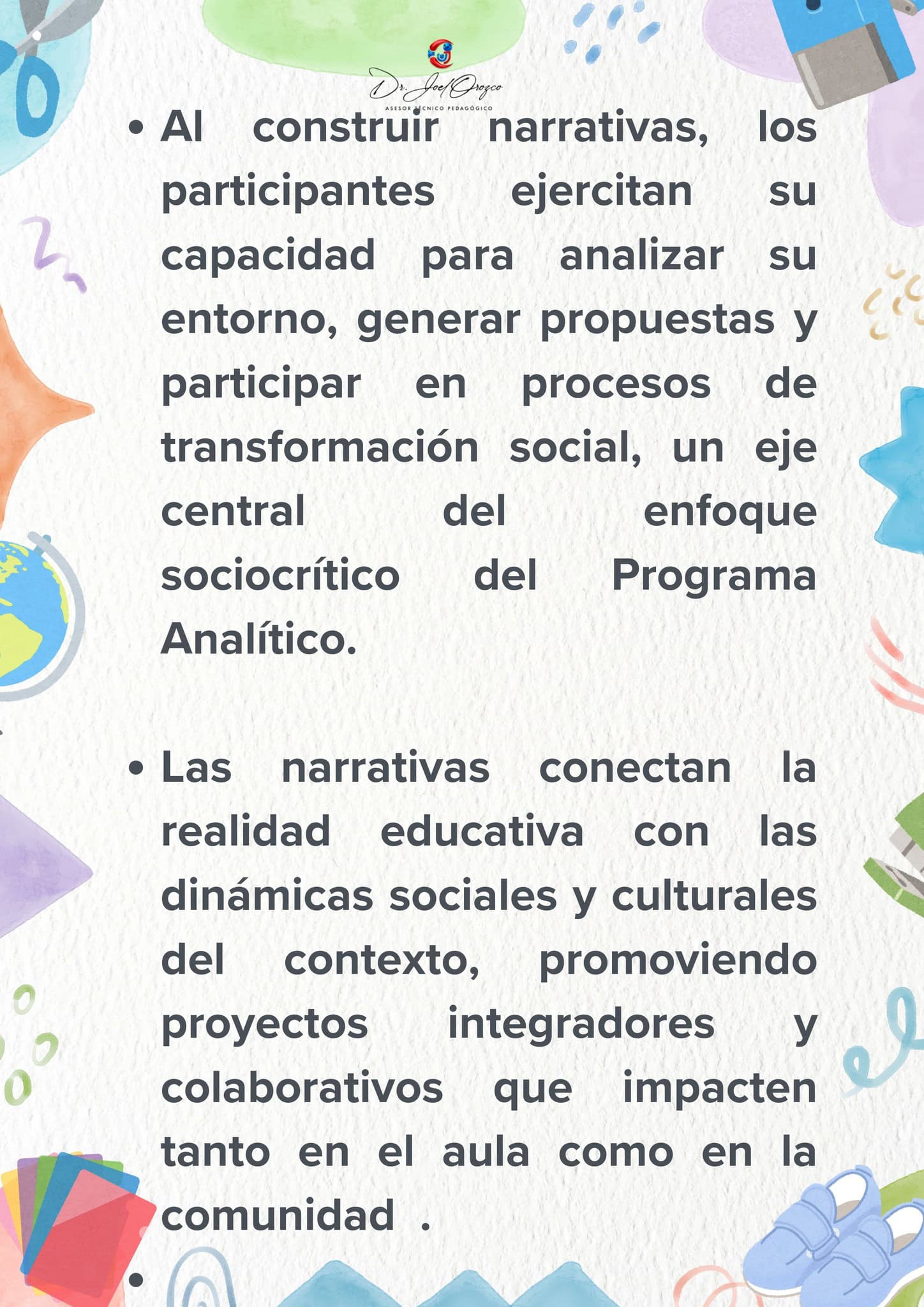 al contruir narrativaas